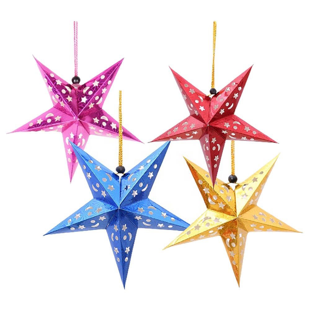 Highland - 3D Christmas Star Decorations - 4pc 