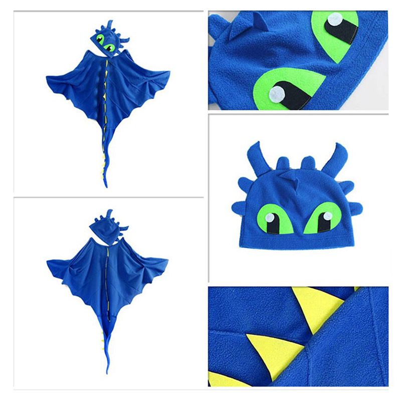 Highland - Dinosaur Cape Hat Mask Costume for Kids - Blue