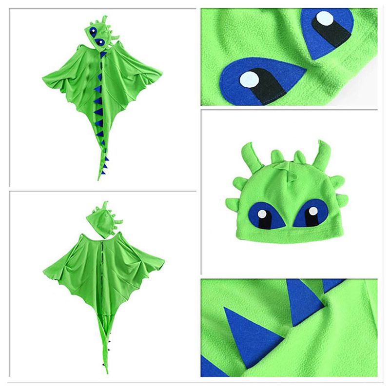 Highland - Dinosaur Cape Hat Mask Costume for Kids - Green