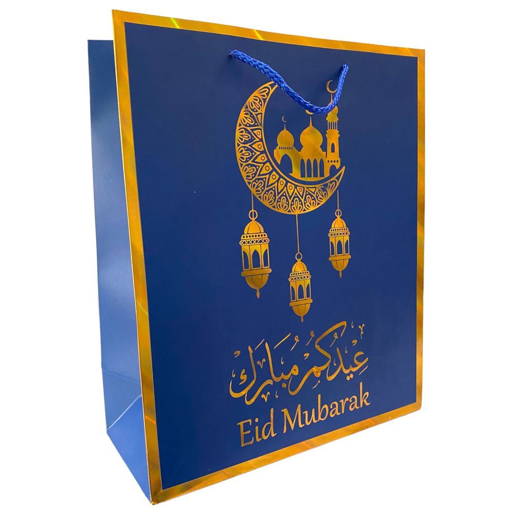 Highland - Blue & Gold Eid Mubarak Gift Bags - Large - 6pcs