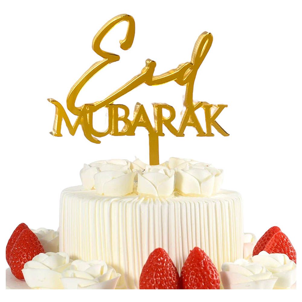 Highland - Eid Mubarak Cake Topper - Gold Acrylic 