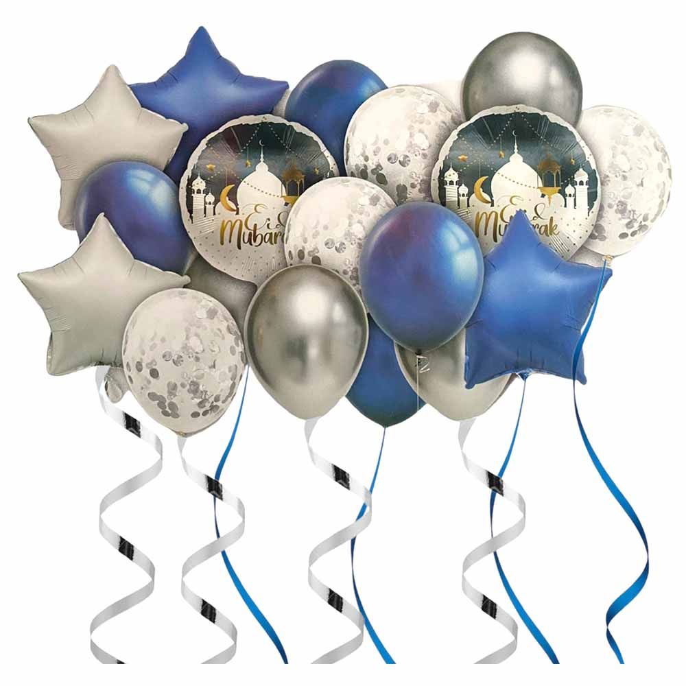 Highland - Eid Mubarak Balloon Decorations 18pc-Set