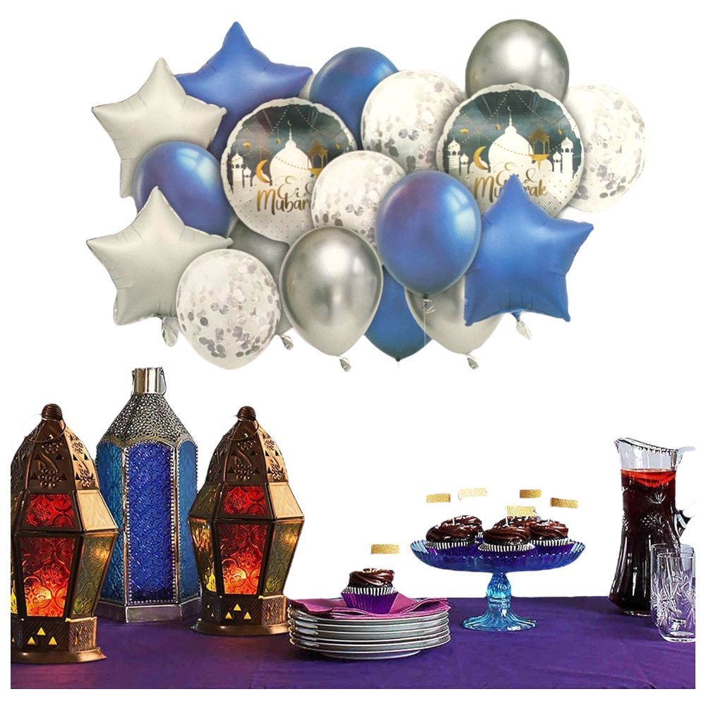 Highland - Eid Mubarak Balloon Decorations 18pc-Set