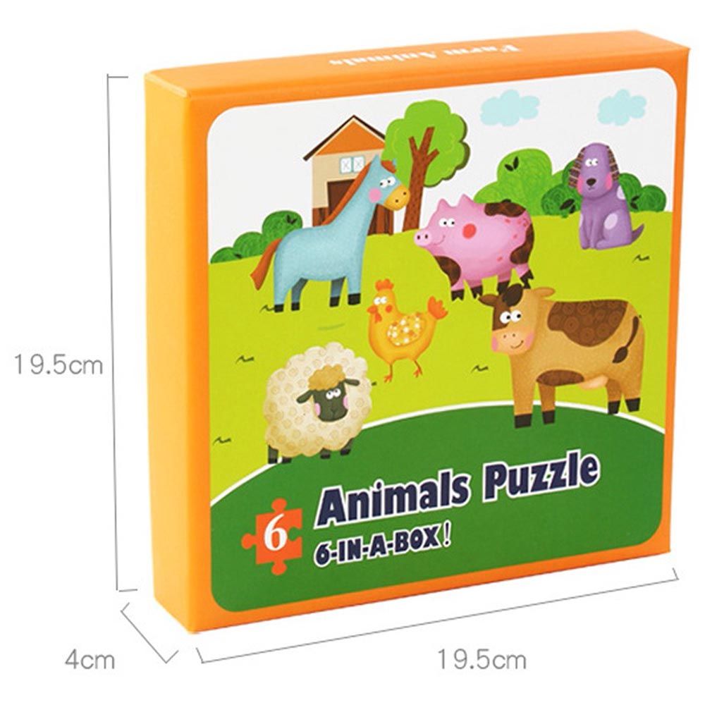 Highland - 6-in-1 Farm Animal Kids Puzzle