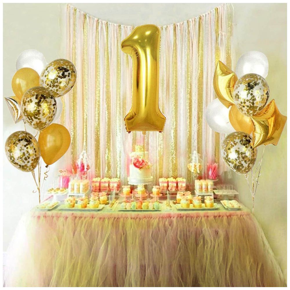 Highland - First Birthday Decoration Set for Boys & Girls - Gold Theme