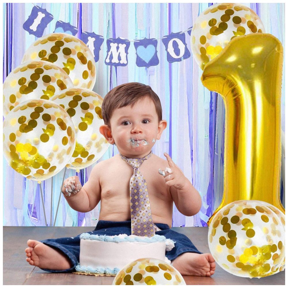 Highland - Golden First Birthday Decoration set 