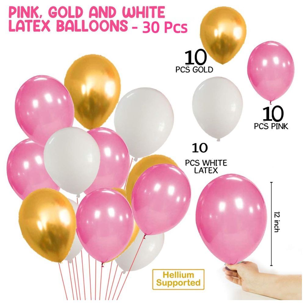 Highland - Pink and Gold First Birthday Birthday Decoration set 