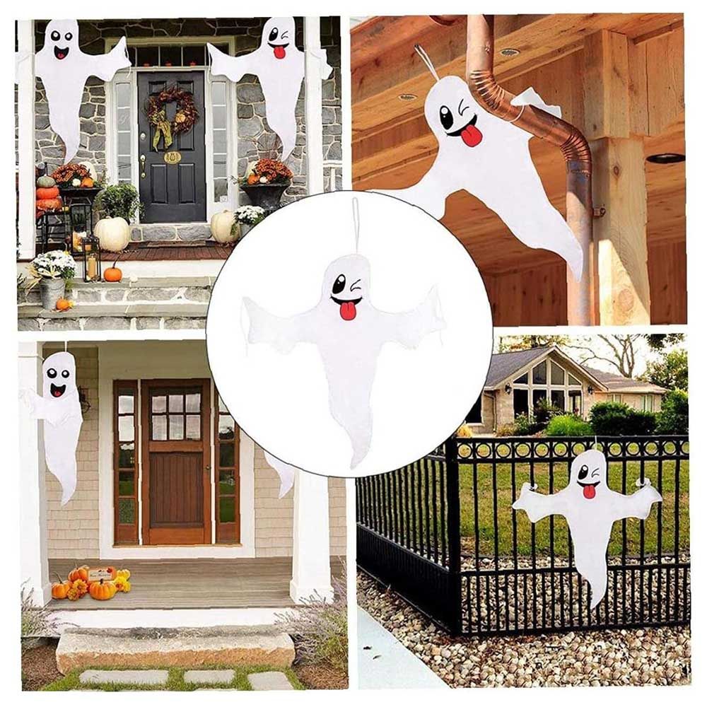 Highland - Tree Hugger Ghost Hanging Decorations - White