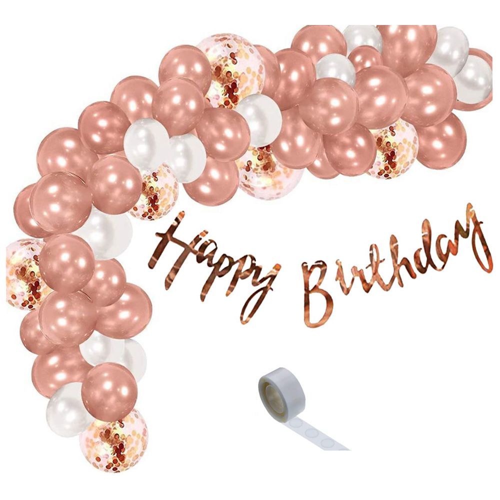 Highland - Rose Gold Happy Birthday Decoration Set for Girls