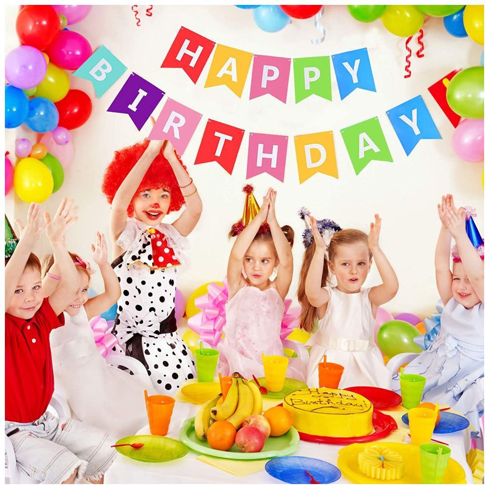 Highland - Multicolor Happy Birthday Banner