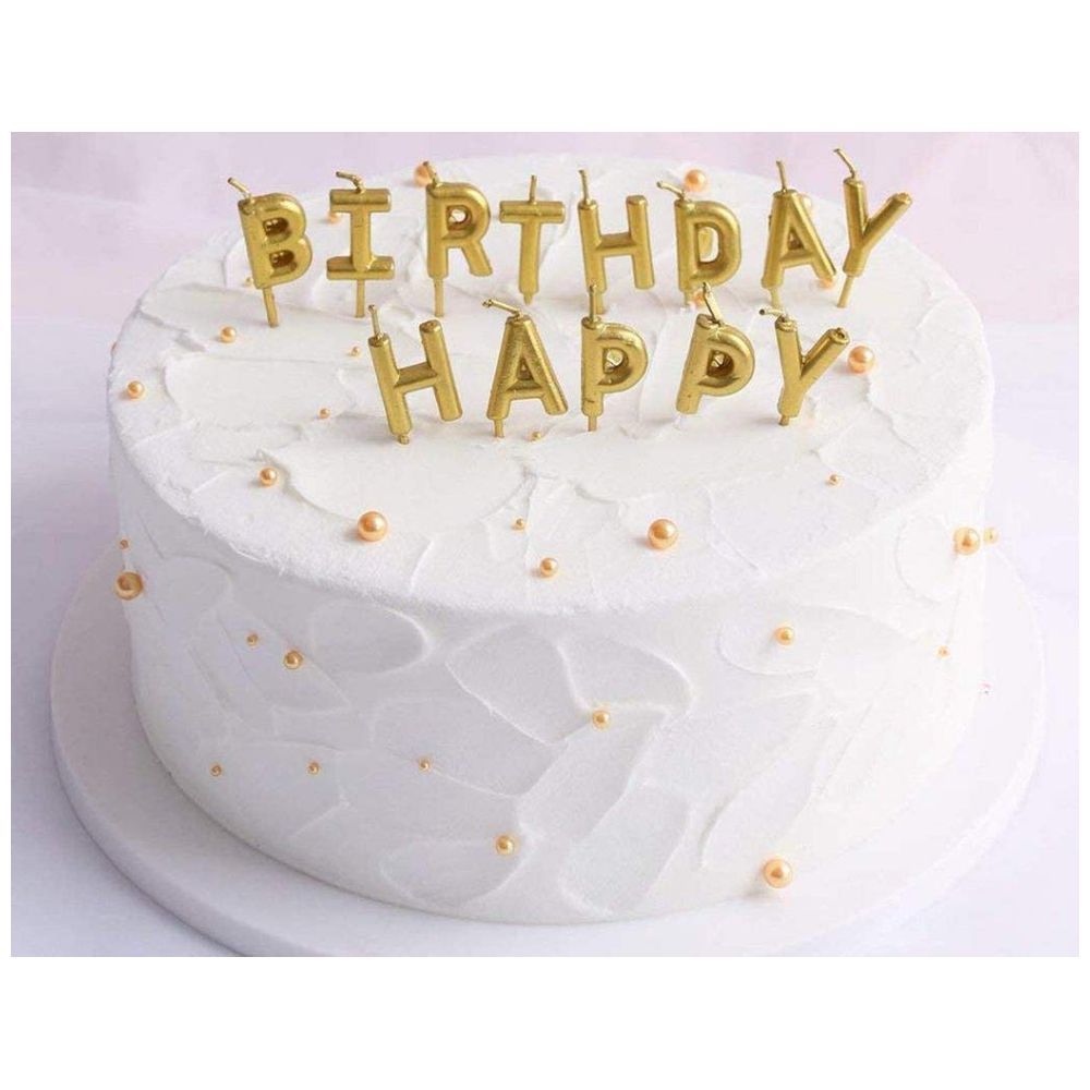 Highland - Gold Happy Birthday Candle 13pcs