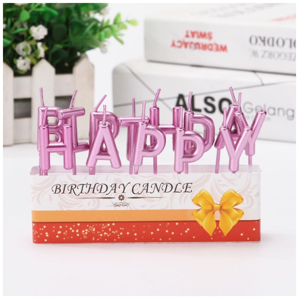 Highland - Rose Gold Happy Birthday Candle 13pcs