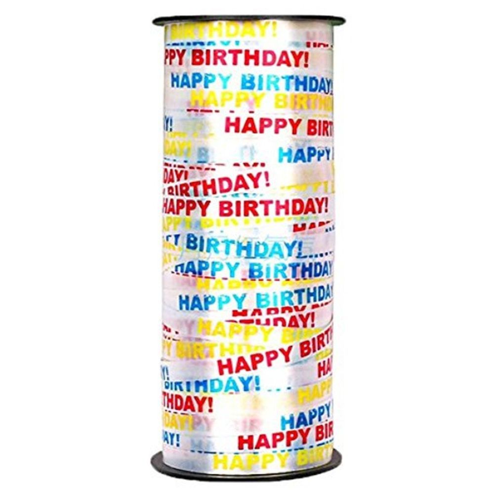 Highland - Happy Birthday Printed Curling Ribbon 