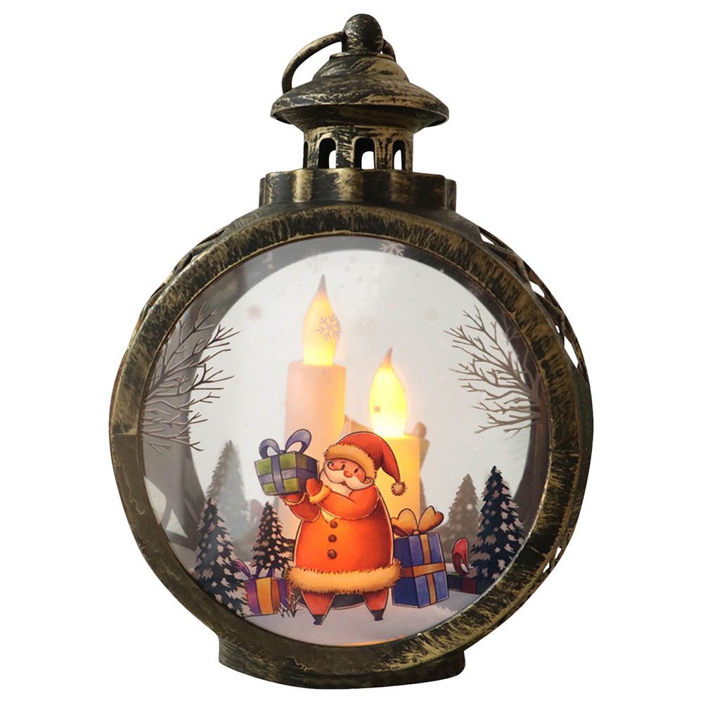 Highland - Christmas Candle Lantern w/ LED Light - Black