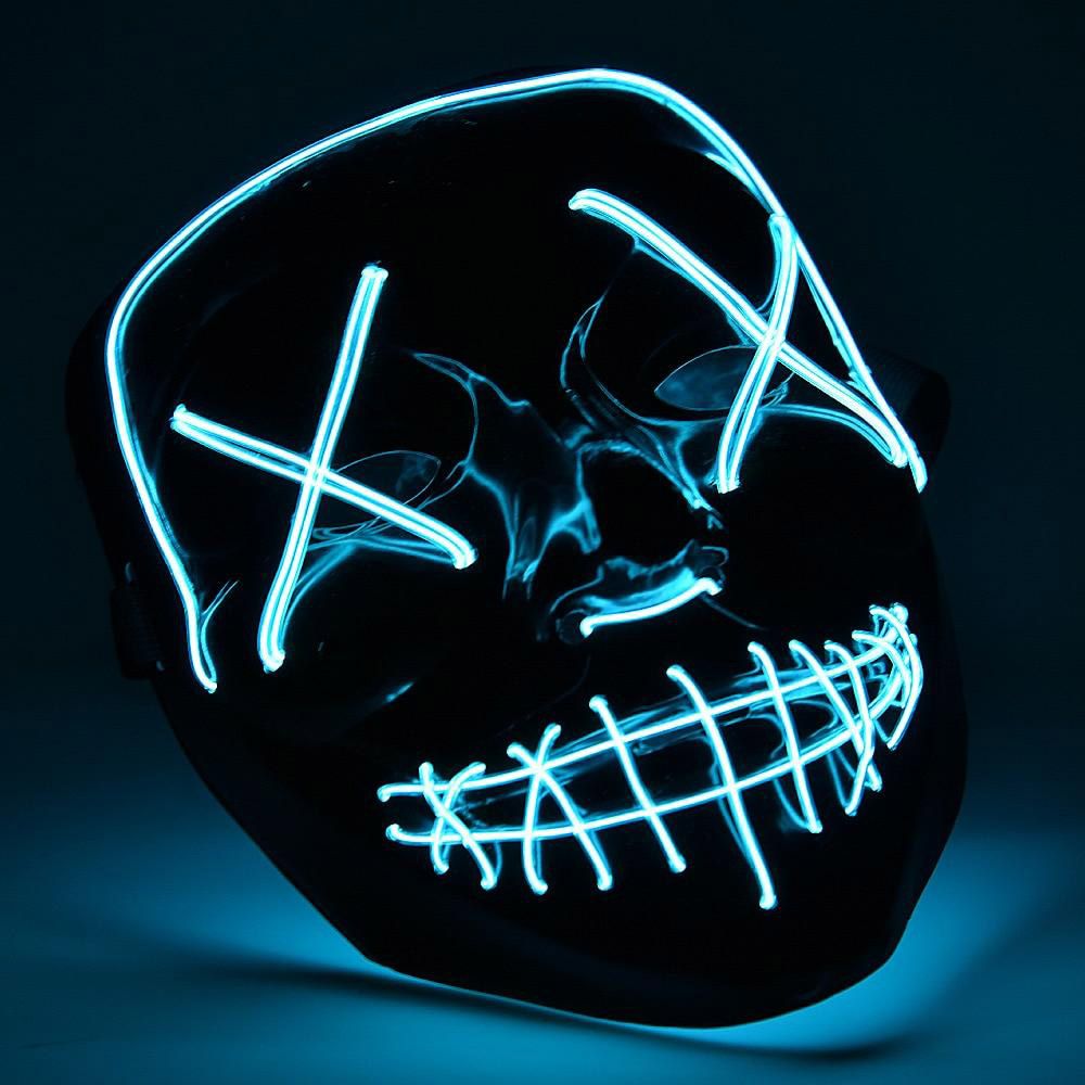 Highland Halloween LED Light Up Mask - Blue