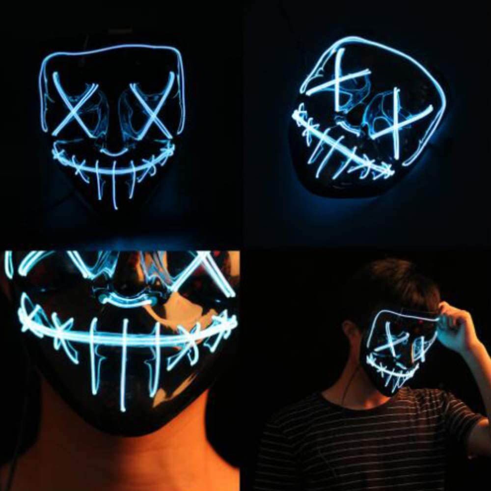 Highland Halloween LED Light Up Mask - Blue