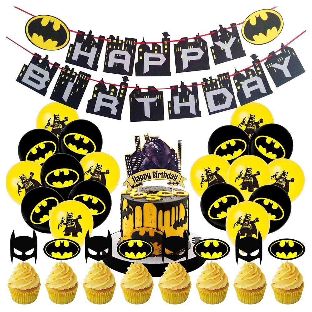 Highland - Batman Birthday Decoration Set - 44pcs 