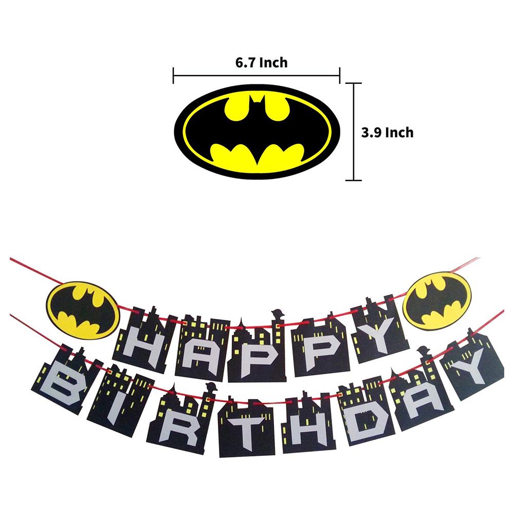 Highland - Batman Birthday Decoration Set - 44pcs 