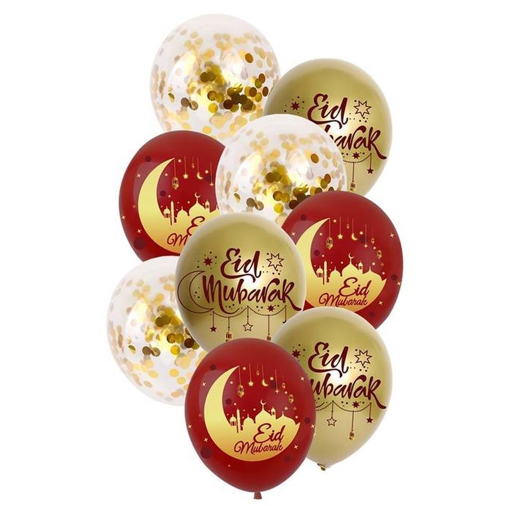 Highland - Red & Gold Eid Mubarak Balloon Decoration Set