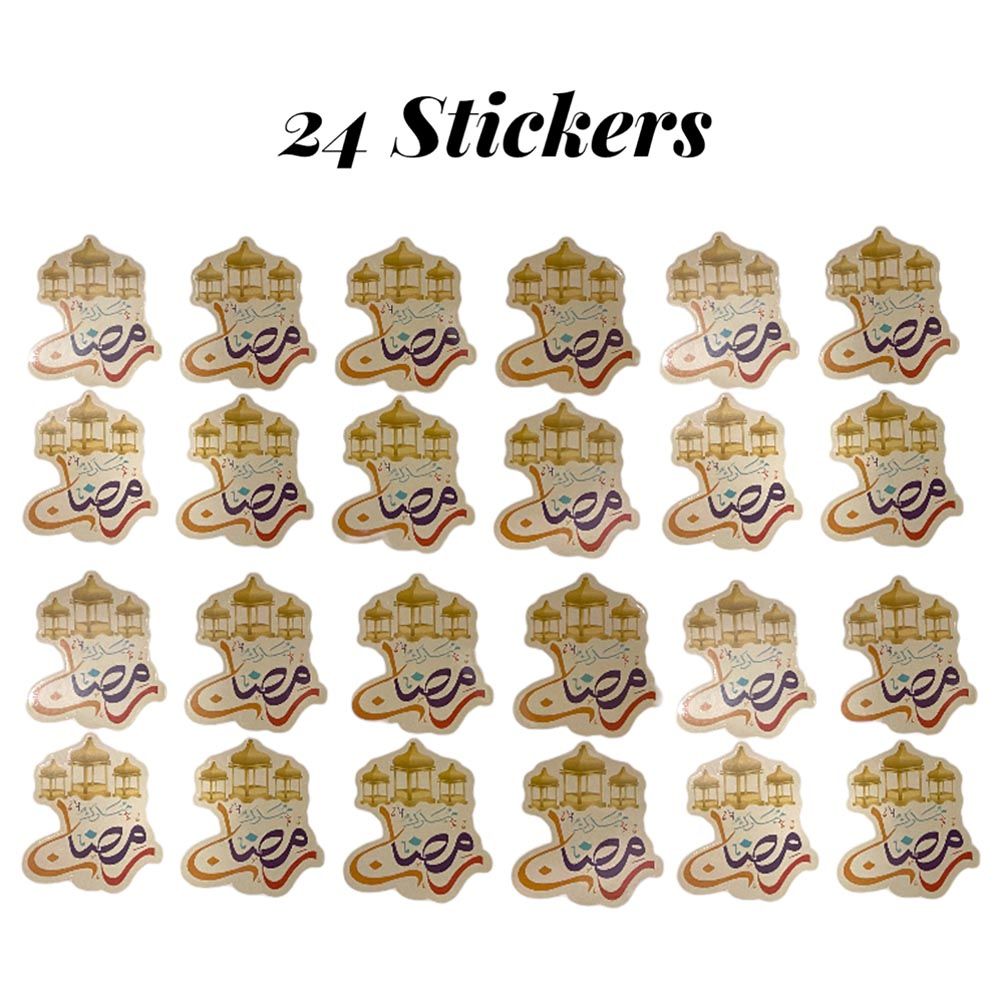 Highland - Eid Mubarak Stickers For Gift Wrapping - 24pcs