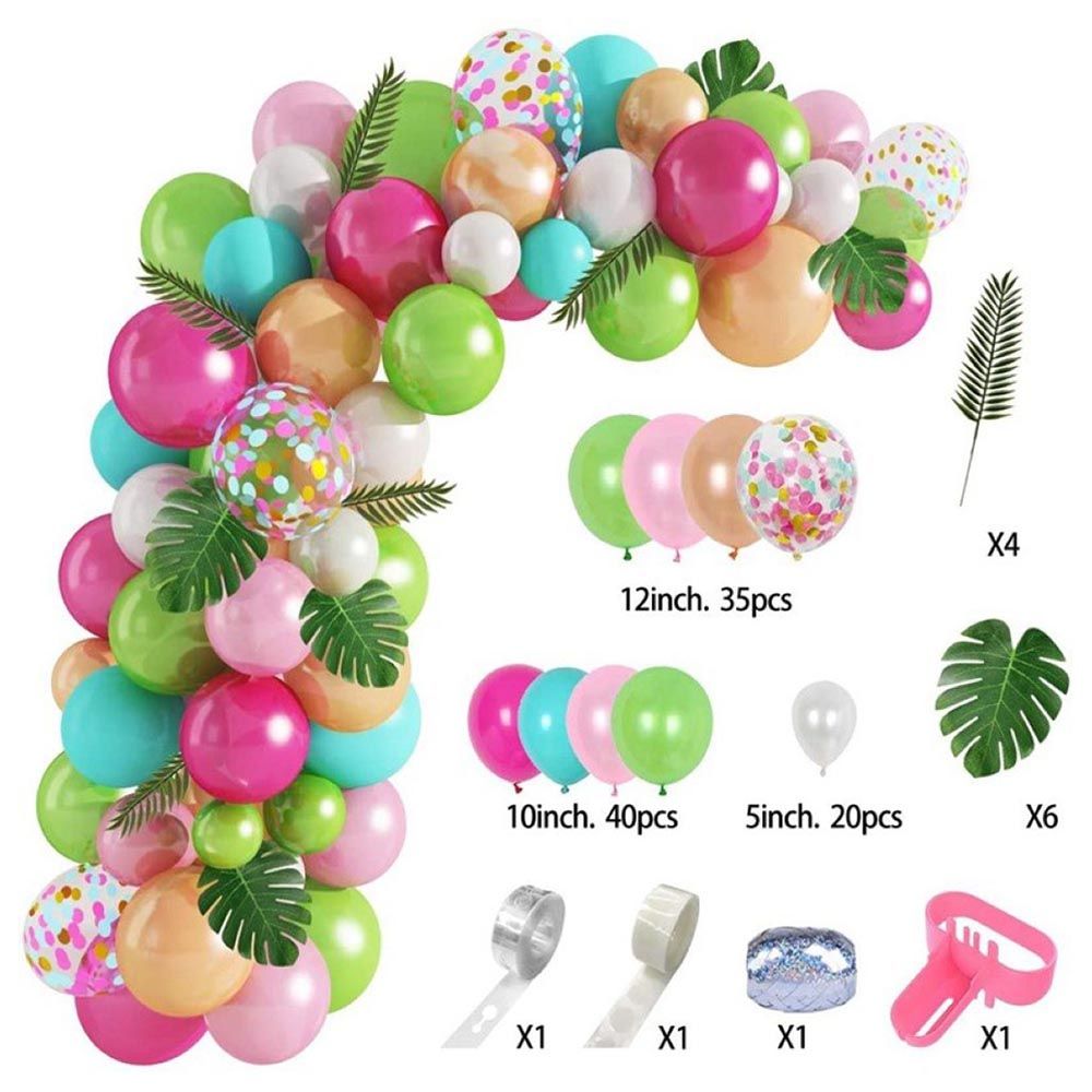 Highland - Hawaii Theme Balloons For Party Decorations - 109pcs 