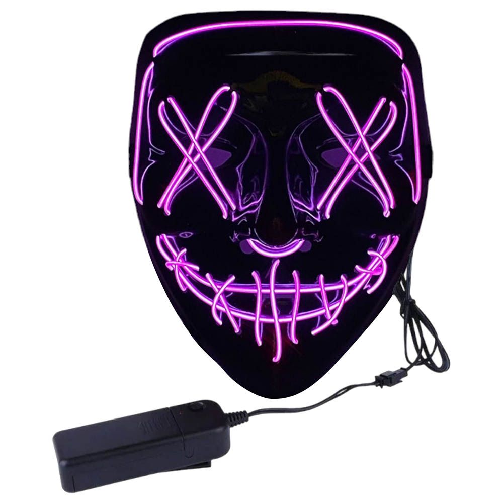 Highland - Halloween Light Up LED Face Mask - Black