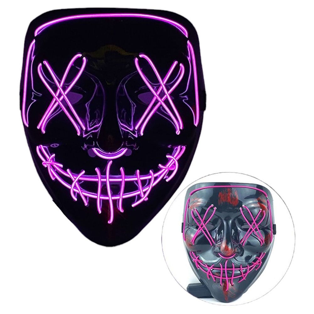 Highland - Halloween Light Up LED Face Mask - Black