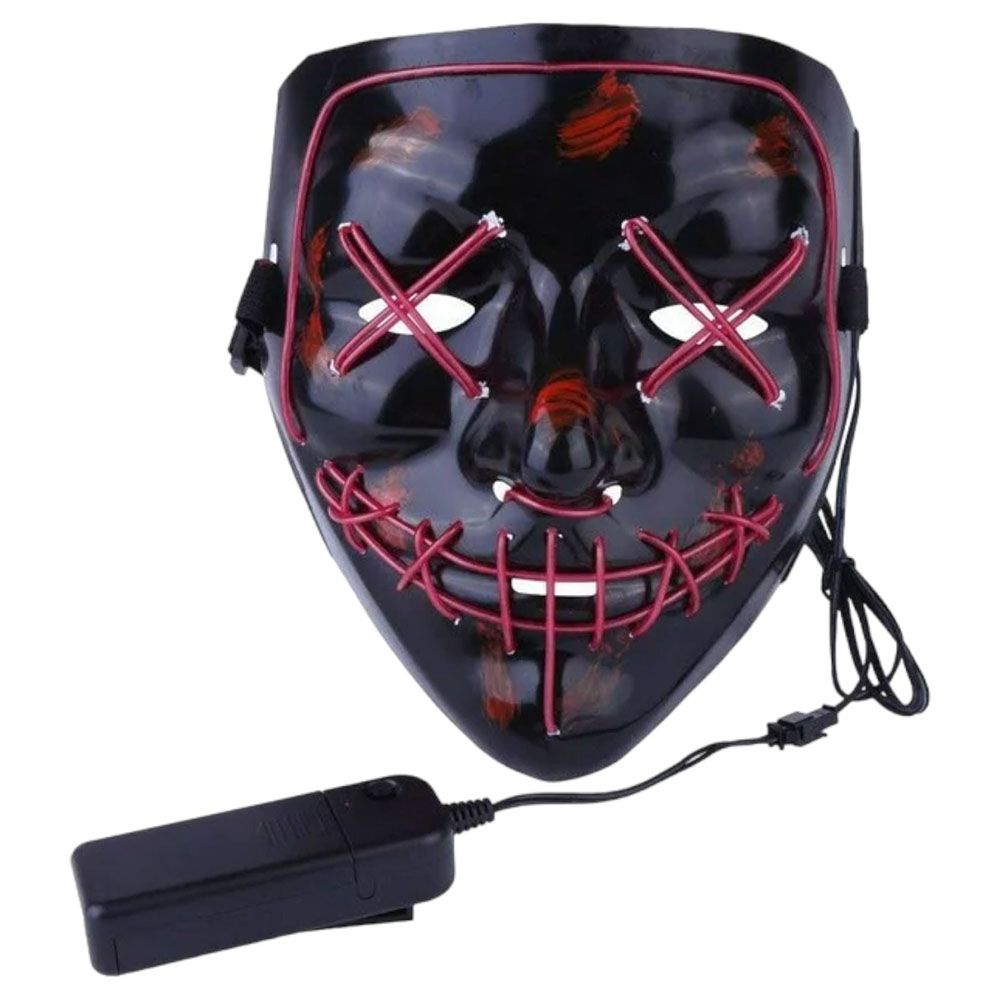 Highland - Halloween Light Up LED Face Mask - Black