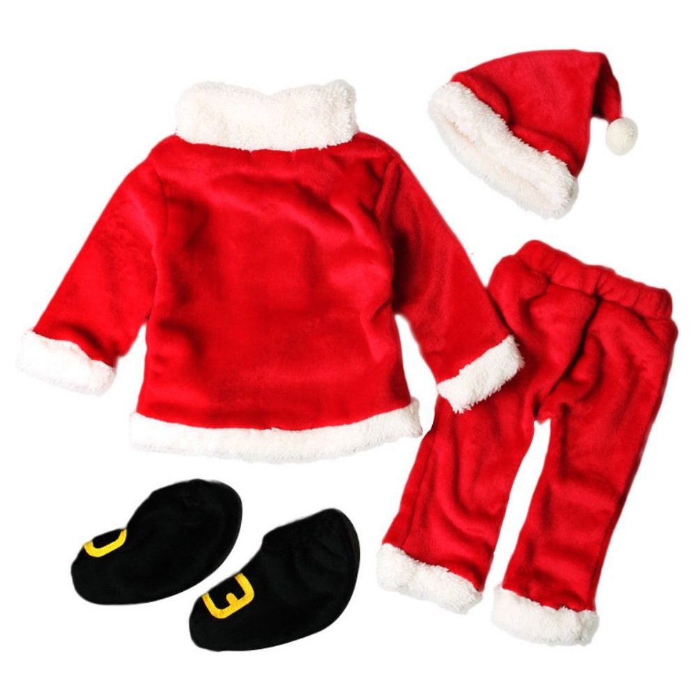 Highland - 5pc-Set - Infant Baby Santa Claus Christmas Costume - Red