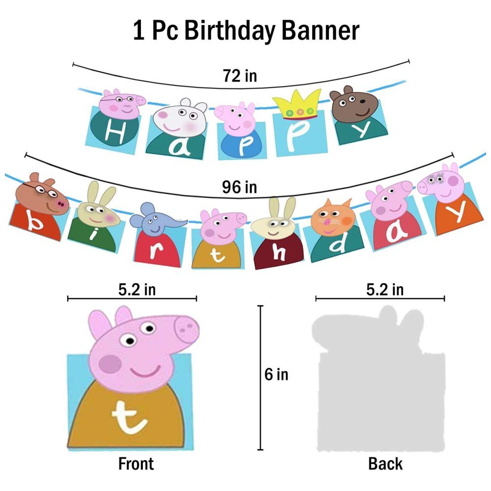 Highland - Peppa Pig Happy Birthday Banner 