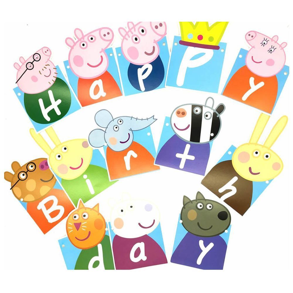 Highland - Peppa Pig Happy Birthday Banner 