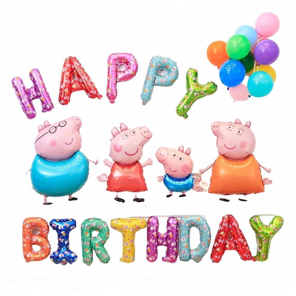 Highland - Peppa Pig Theme Happy Birthday Decortaion Set