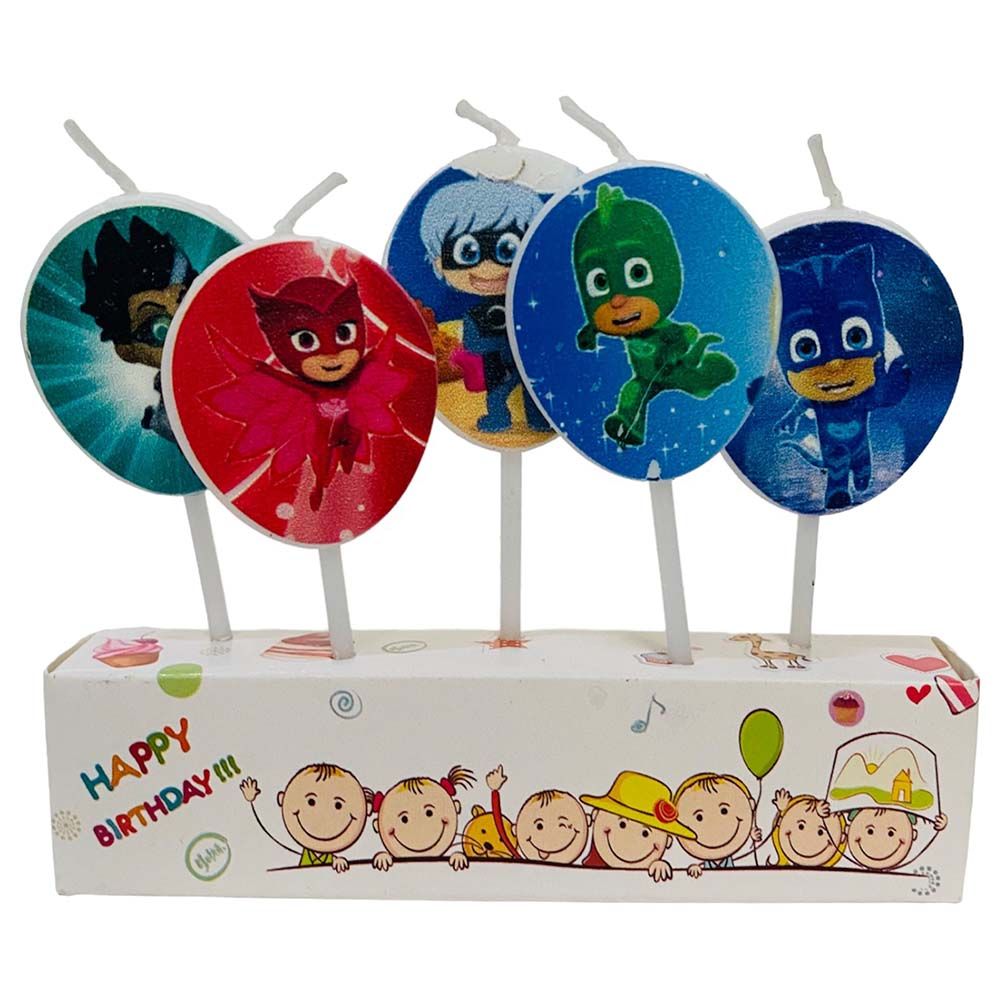 Highland - PJ Mask Candles For Birthday Decorations - 5Pcs