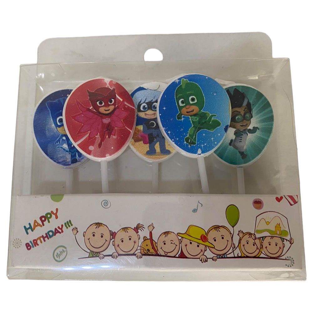 Highland - PJ Mask Candles For Birthday Decorations - 5Pcs