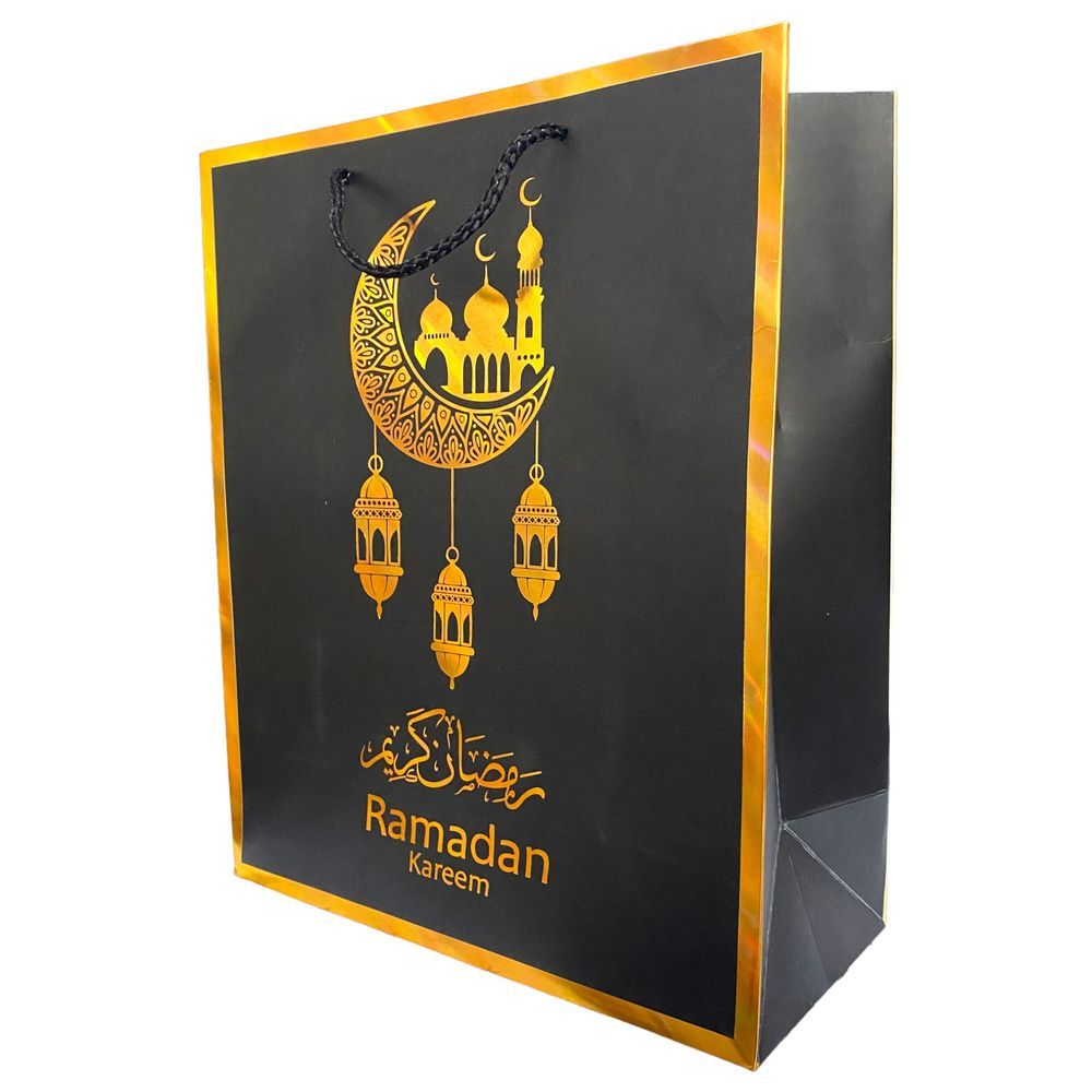 Highland - Black & Gold Ramadan Kareem Gift Bags - Large - 6pcs