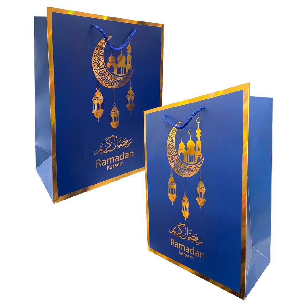 Highland - Blue & Gold Ramadan Kareem Gift Bags - Small - 6pcs