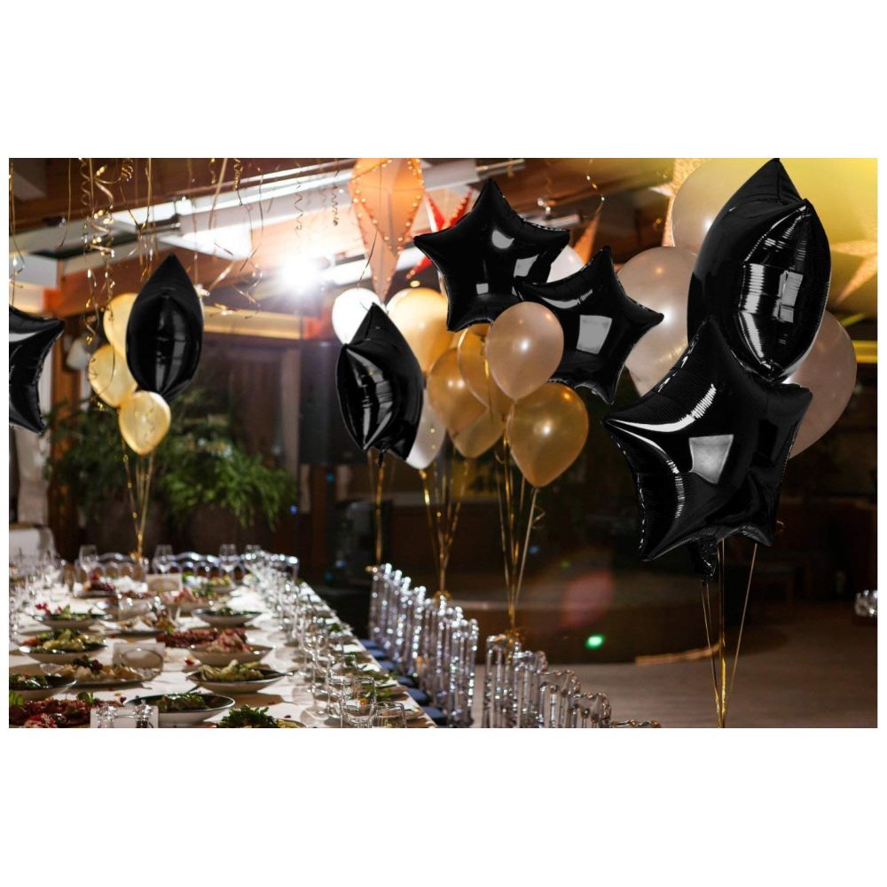 Highland - Black Star Foil Balloons 5pcs