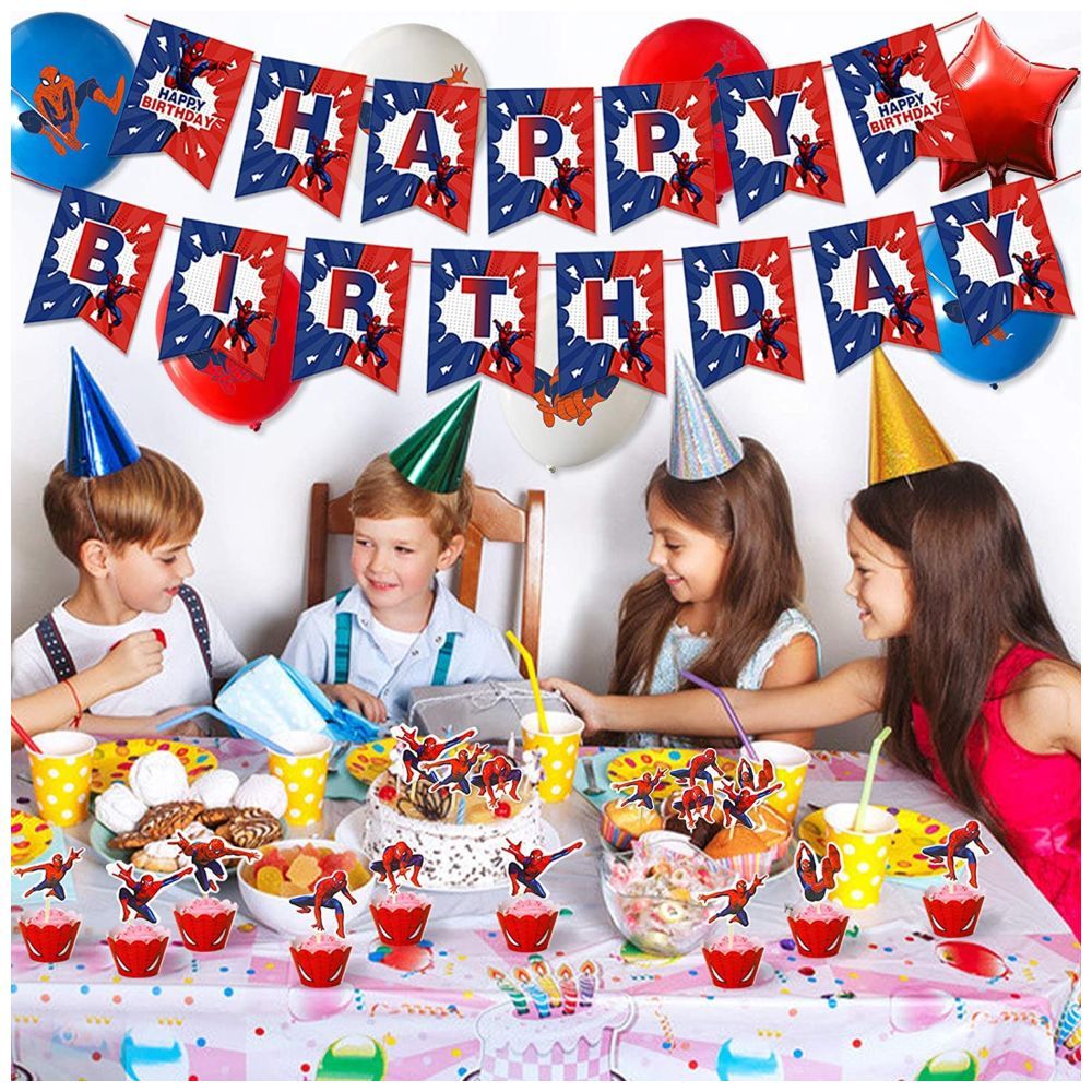 Highland - Spiderman theme Birthday Decoration Set