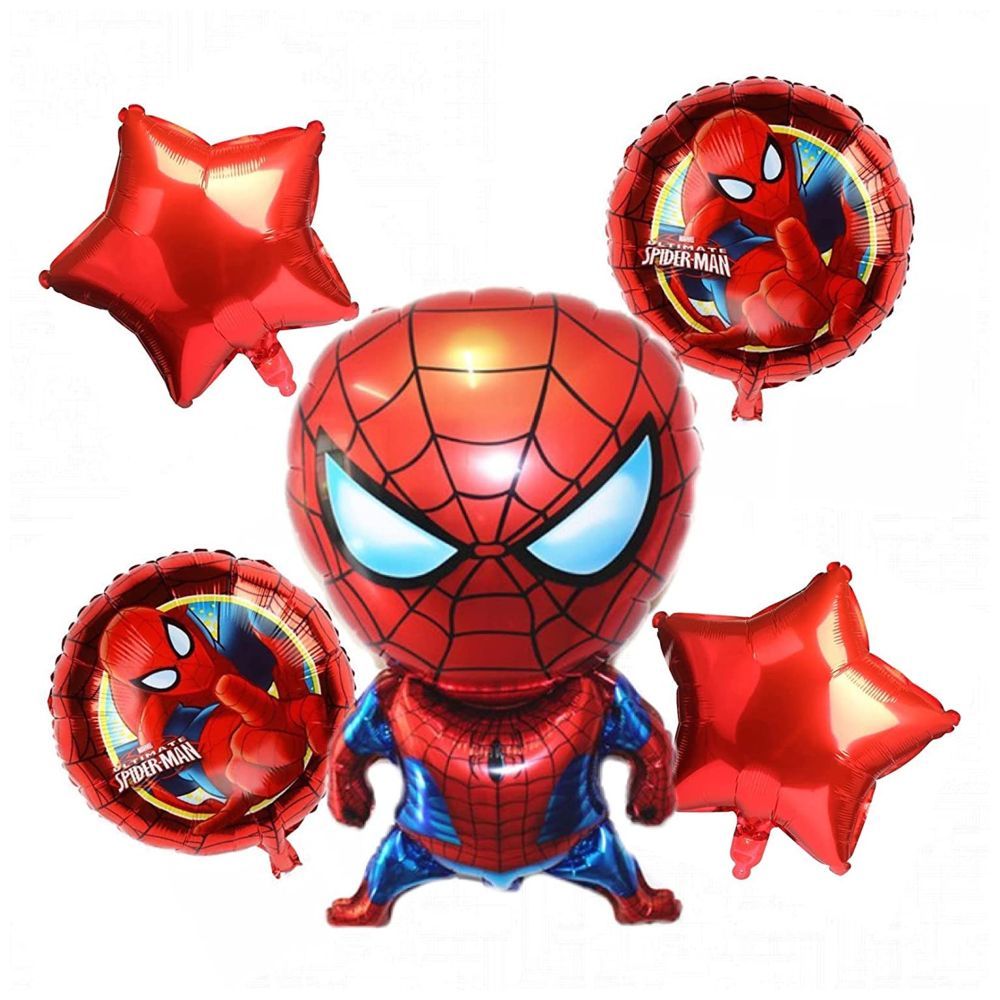 Highland - Spiderman Foil Balloons - Red 5pcs