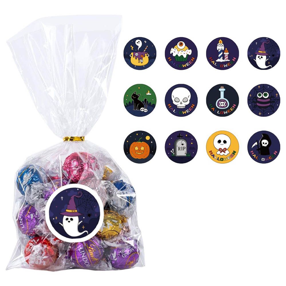 Highland - Halloween Transparent Cookie Bag With Stickers - 30pcs