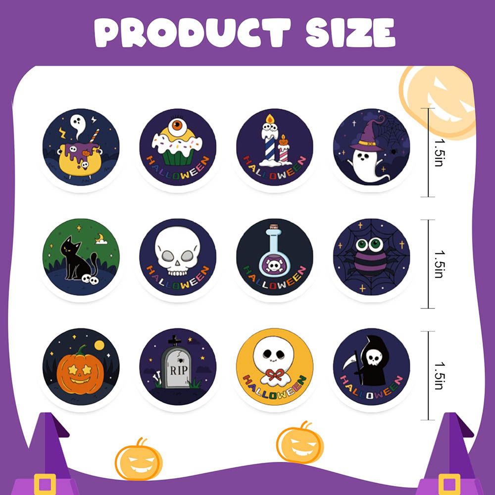 Highland - Halloween Transparent Cookie Bag With Stickers - 30pcs