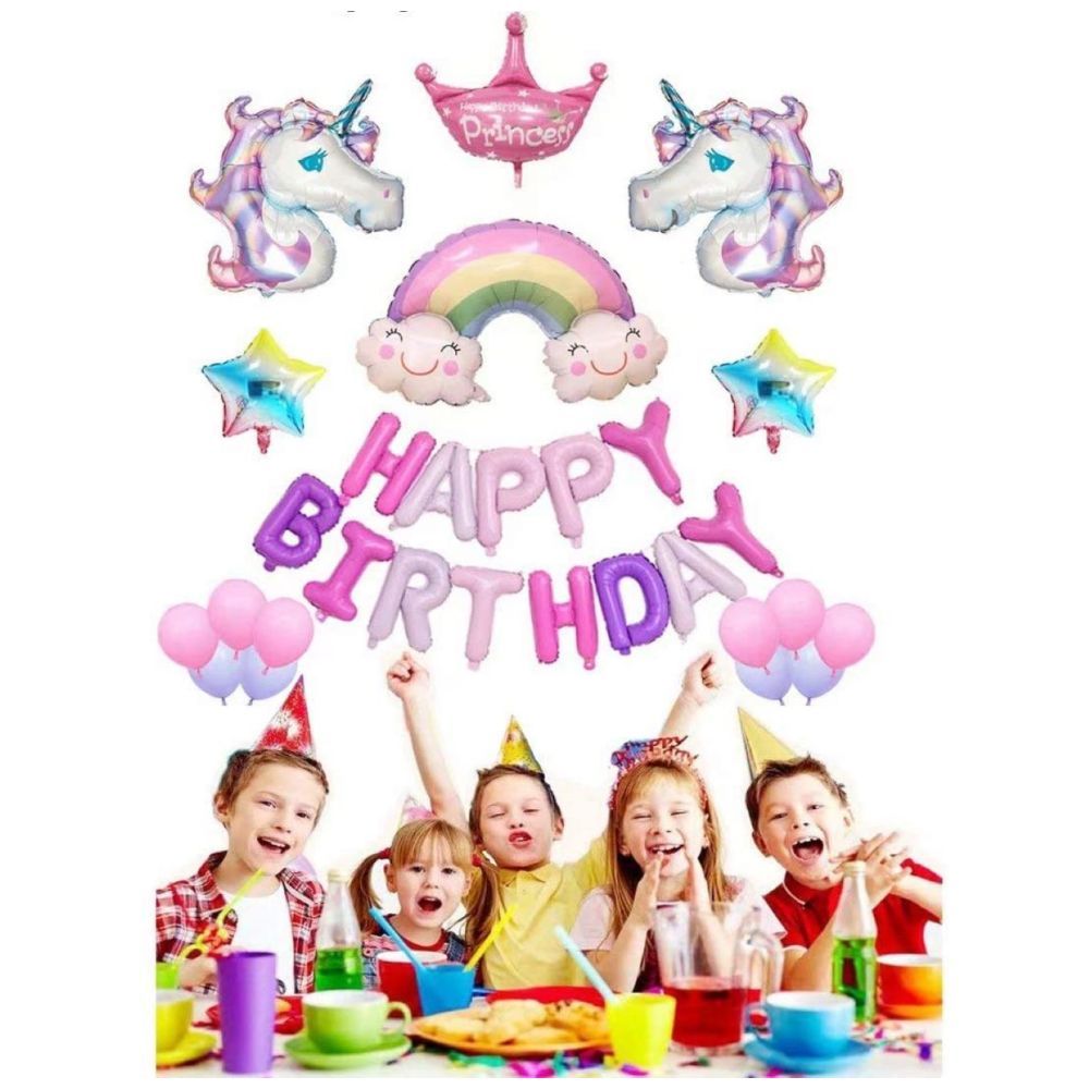 Highland - Unicorn theme Birthday Decoration Set