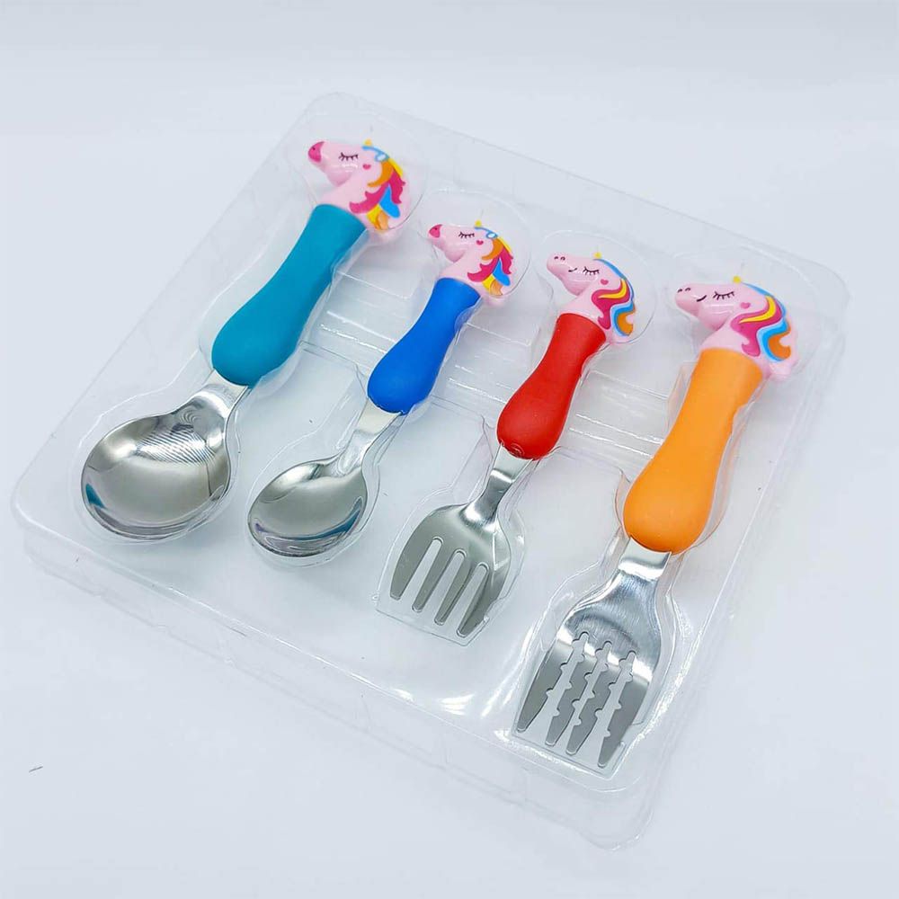 Highland - Unicorn Theme Kid's Cutlery Set - 4pcs