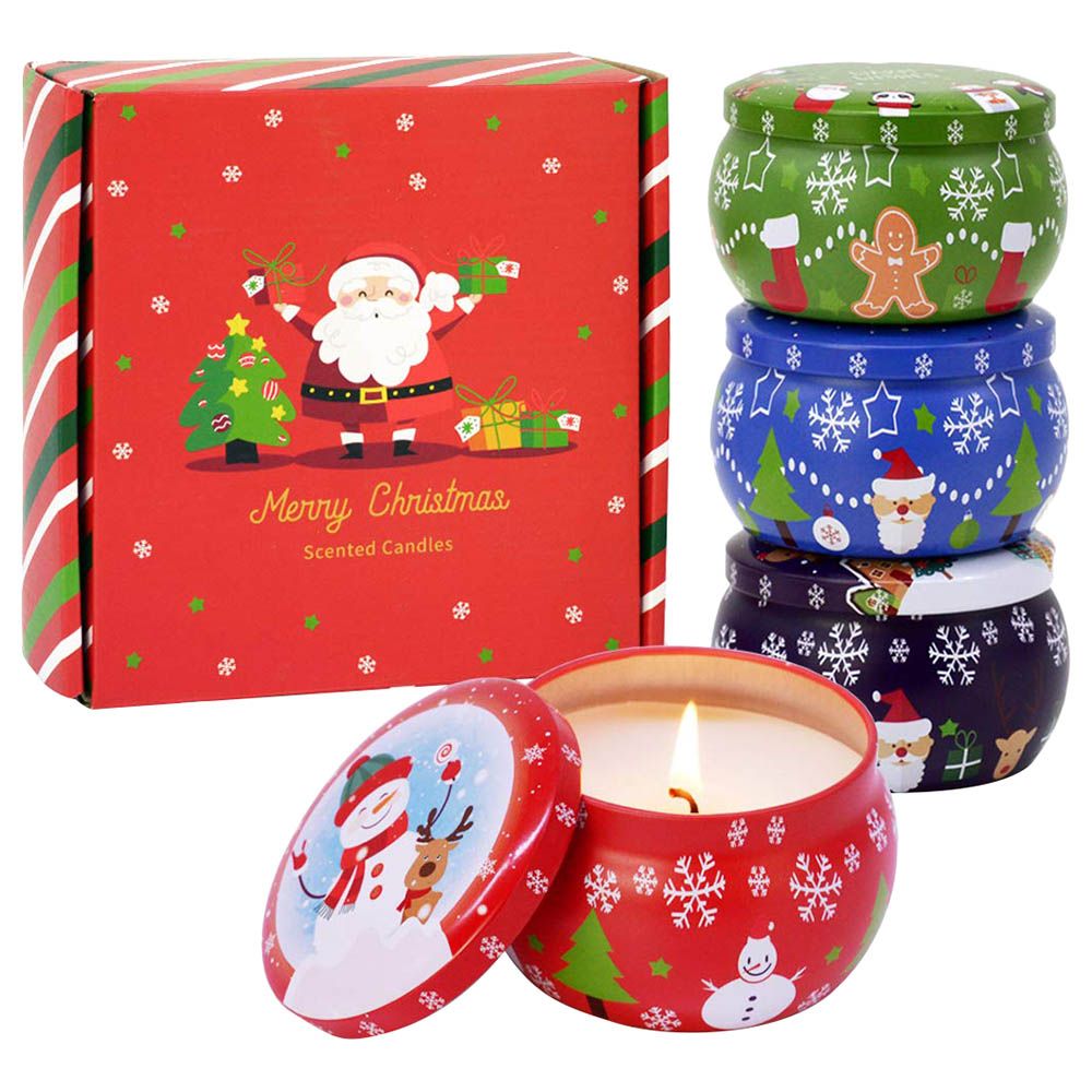 Highland - Christmas Theme Scented Candles - 4pc