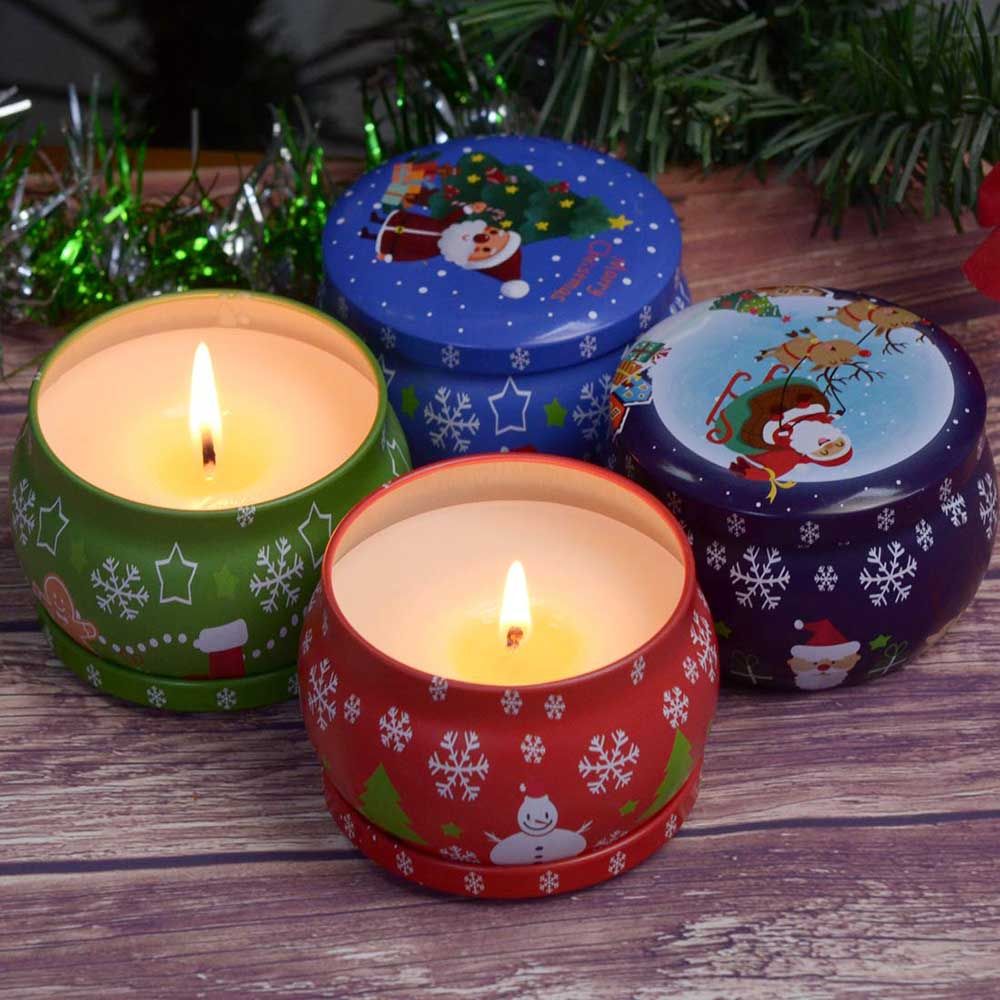 Highland - Christmas Theme Scented Candles - 4pc