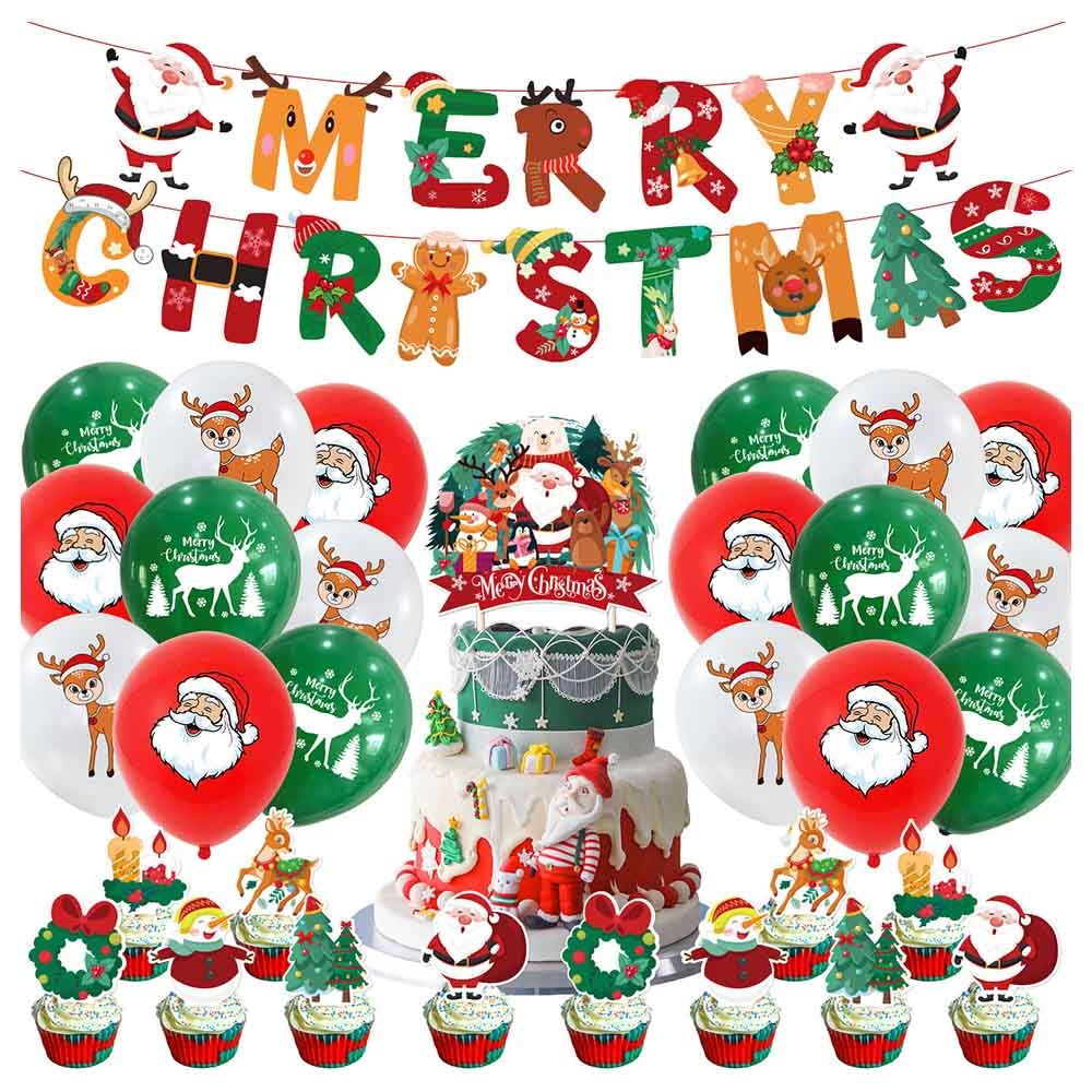 Highland - Merry Christmas Balloon Decorations Set - 32pc