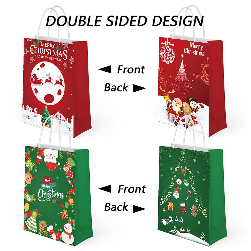 Highland - Merry Christmas Gift Bags - 6pc - Red/Green