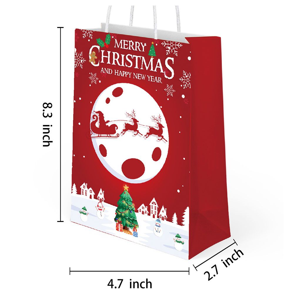 Highland - Merry Christmas Gift Bags - 6pc - Red/Green