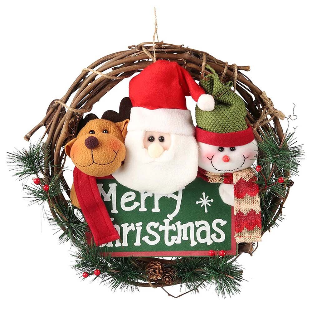 Highland - Merry Christmas Wreath Decorations - 14 Inch