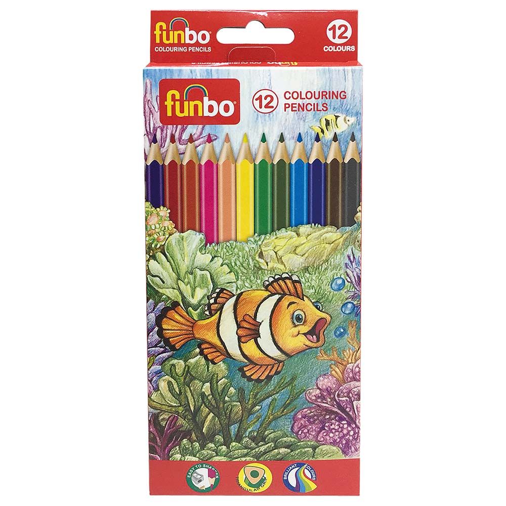 Funbo - Set of 12 Colouring Pencils